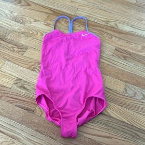 Worn once Nike girls swim suit size Large